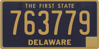 DE license plate 763779