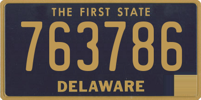 DE license plate 763786