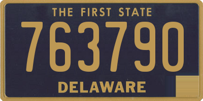 DE license plate 763790