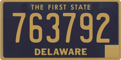 DE license plate 763792
