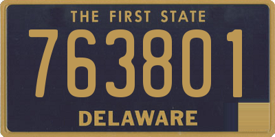 DE license plate 763801