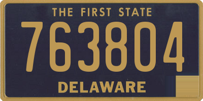 DE license plate 763804
