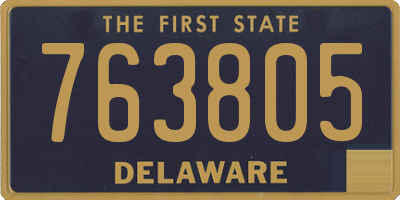 DE license plate 763805