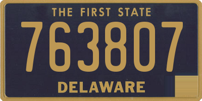 DE license plate 763807