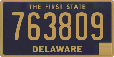 DE license plate 763809