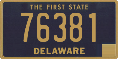 DE license plate 76381