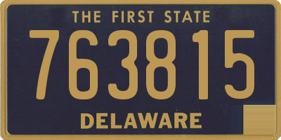DE license plate 763815
