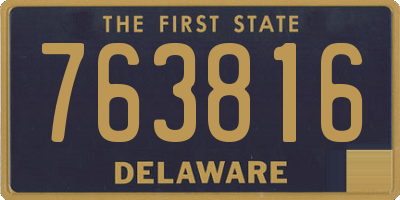 DE license plate 763816