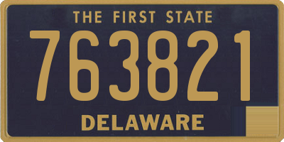 DE license plate 763821