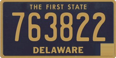 DE license plate 763822