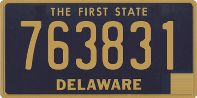 DE license plate 763831