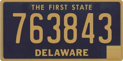 DE license plate 763843