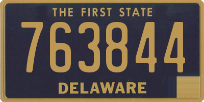 DE license plate 763844