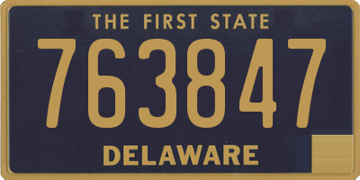 DE license plate 763847