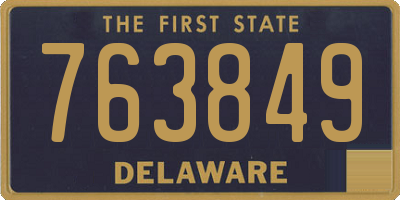 DE license plate 763849