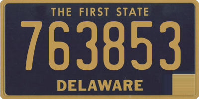 DE license plate 763853