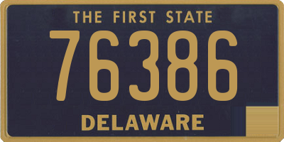 DE license plate 76386