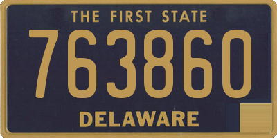 DE license plate 763860