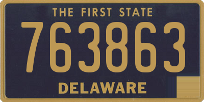 DE license plate 763863