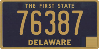 DE license plate 76387