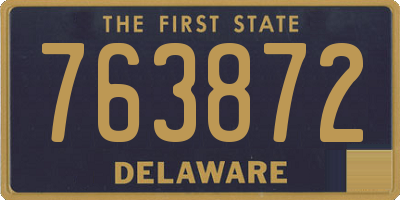 DE license plate 763872