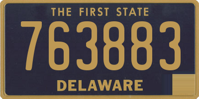 DE license plate 763883
