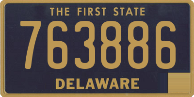 DE license plate 763886