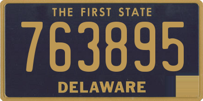DE license plate 763895