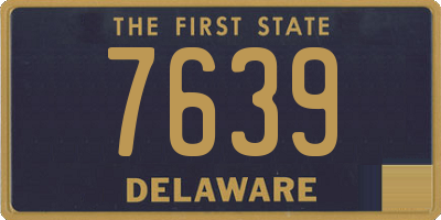 DE license plate 7639