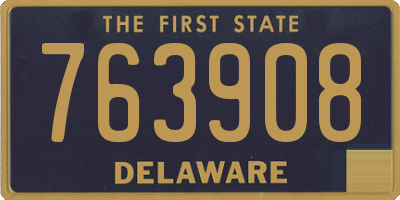 DE license plate 763908