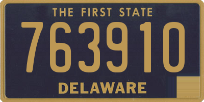 DE license plate 763910
