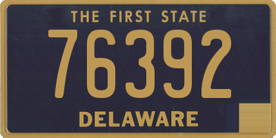 DE license plate 76392