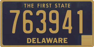 DE license plate 763941