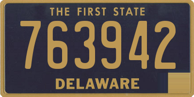 DE license plate 763942