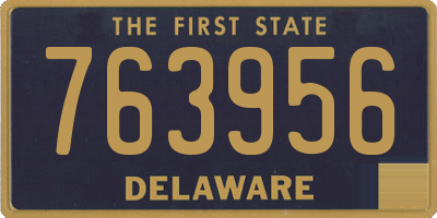 DE license plate 763956