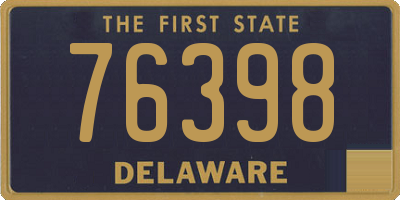 DE license plate 76398