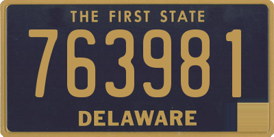 DE license plate 763981