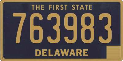 DE license plate 763983