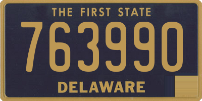 DE license plate 763990