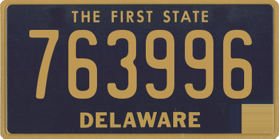 DE license plate 763996