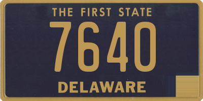 DE license plate 7640