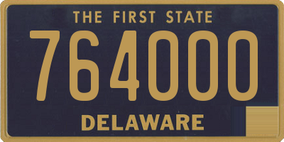 DE license plate 764000