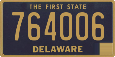 DE license plate 764006