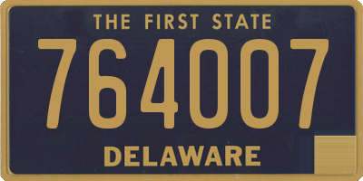 DE license plate 764007