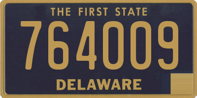 DE license plate 764009