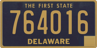 DE license plate 764016