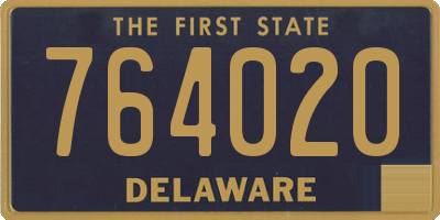 DE license plate 764020
