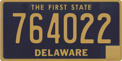 DE license plate 764022