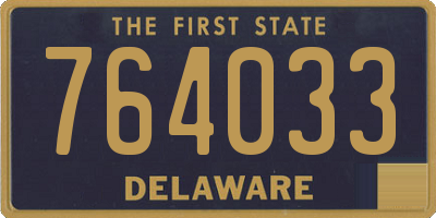 DE license plate 764033