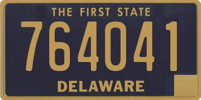 DE license plate 764041